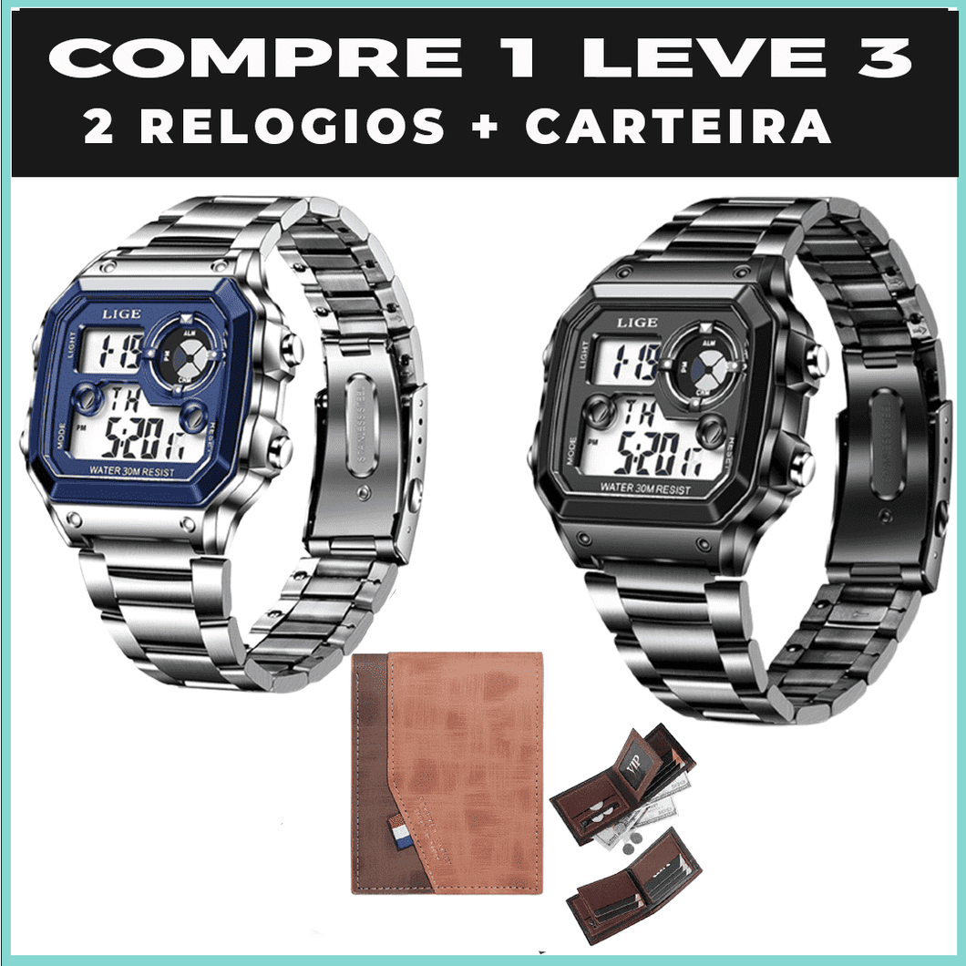 Relógio Shock Elegancy ( COMPRE 1 LEVE 3 )