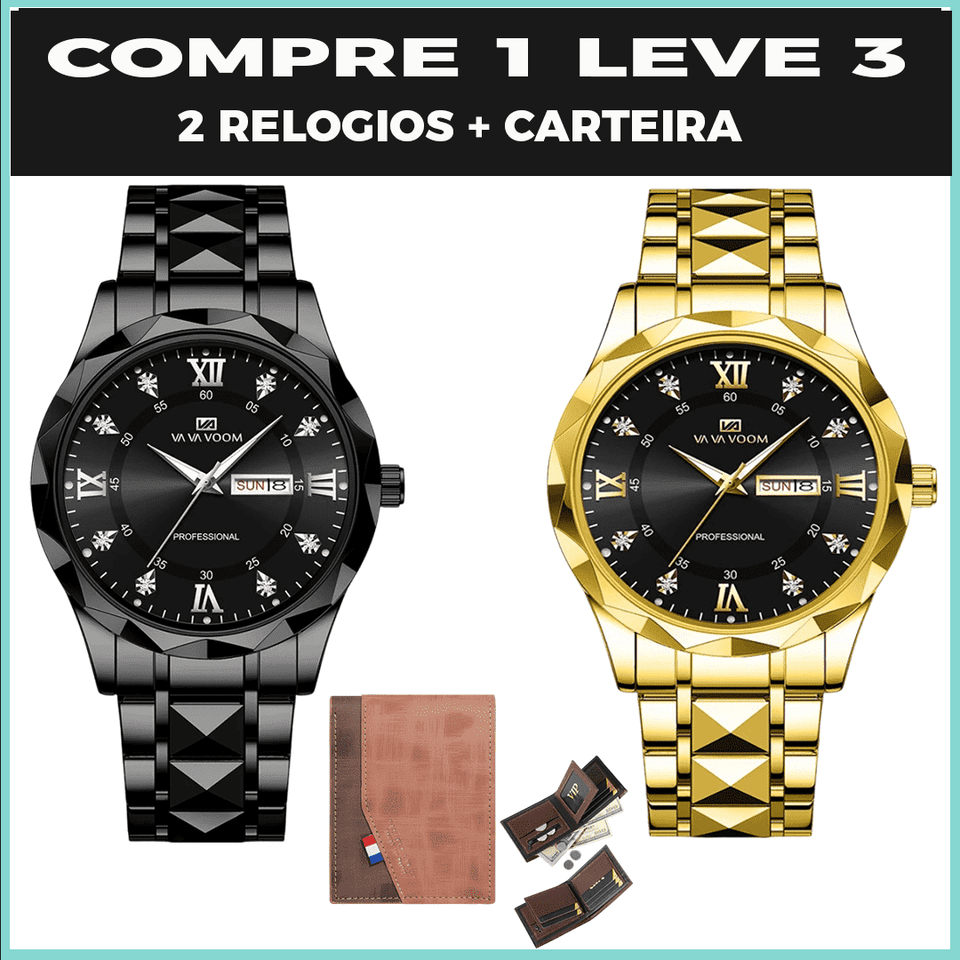 Relógio Luxury  Original ( COMPRE 1 LEVE 3)