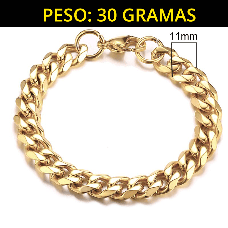 Kit Pulseira aço inoxidável e Banhado a Ouro Elegancy- Banhado a ouro- aço inoxidável-kit- banhado a ouro-Pulseira 7m- Pulseira 9m- Pulseira 11m