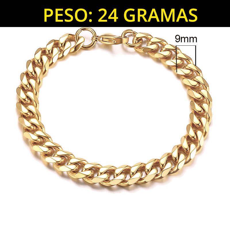 Kit Pulseira aço inoxidável e Banhado a Ouro Elegancy- Banhado a ouro- aço inoxidável-kit- banhado a ouro-Pulseira 7m- Pulseira 9m- Pulseira 11m